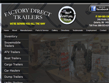 Tablet Screenshot of factorydirecttrailers.com